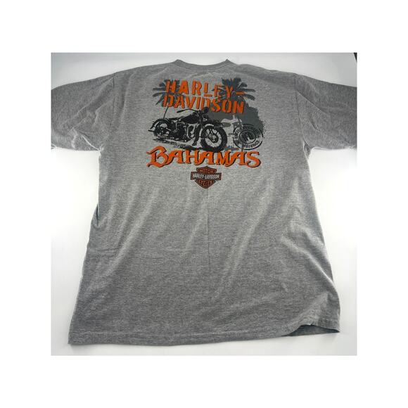 Harley Davidson Bahamas Tshirt Mens Extra Large Gray Short Sleeve Pullover - Picture 1 of 7